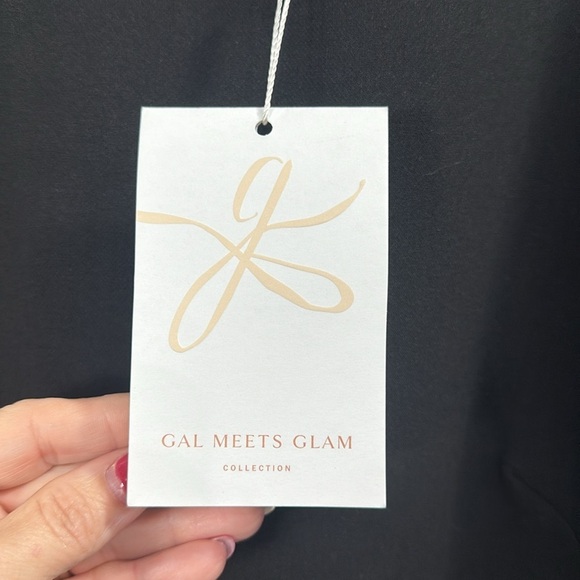 Gal Meets Glam Nadia Black jumpsuit faux pearl trim size 14. NWT - Picture 10 of 14